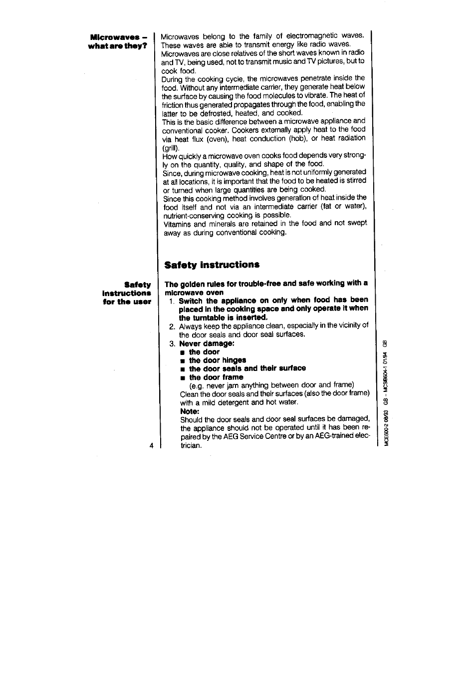 Safety instructions | AEG MICROMAT 625 User Manual | Page 4 / 40