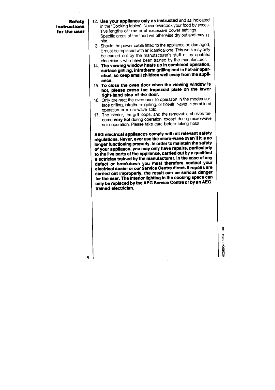 AEG MICROMAT 625 User Manual | Page 6 / 40