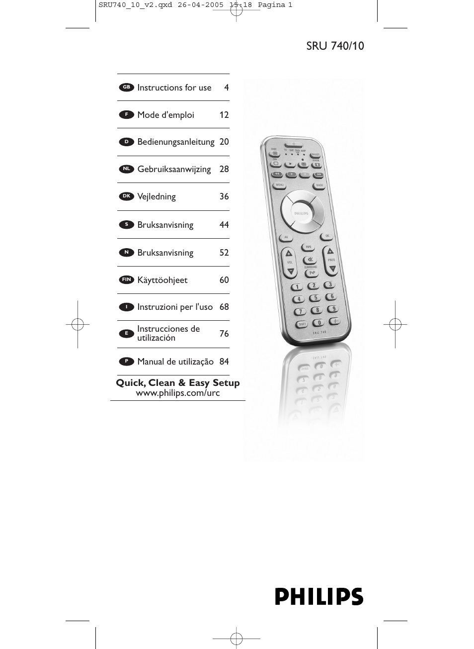 Philips Mando a distancia universal User Manual | 116 pages