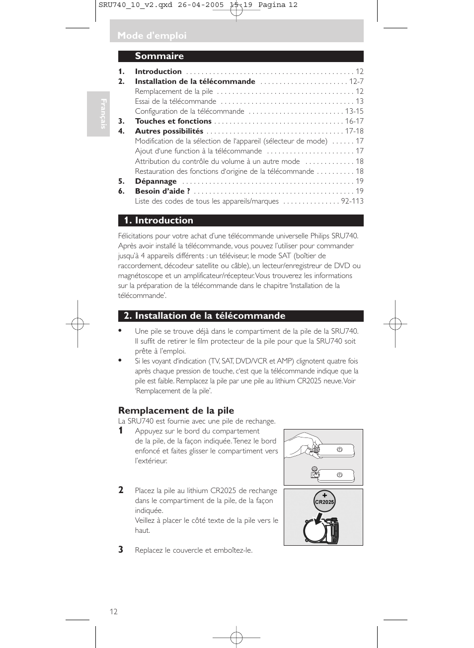 Philips Mando a distancia universal User Manual | Page 12 / 116