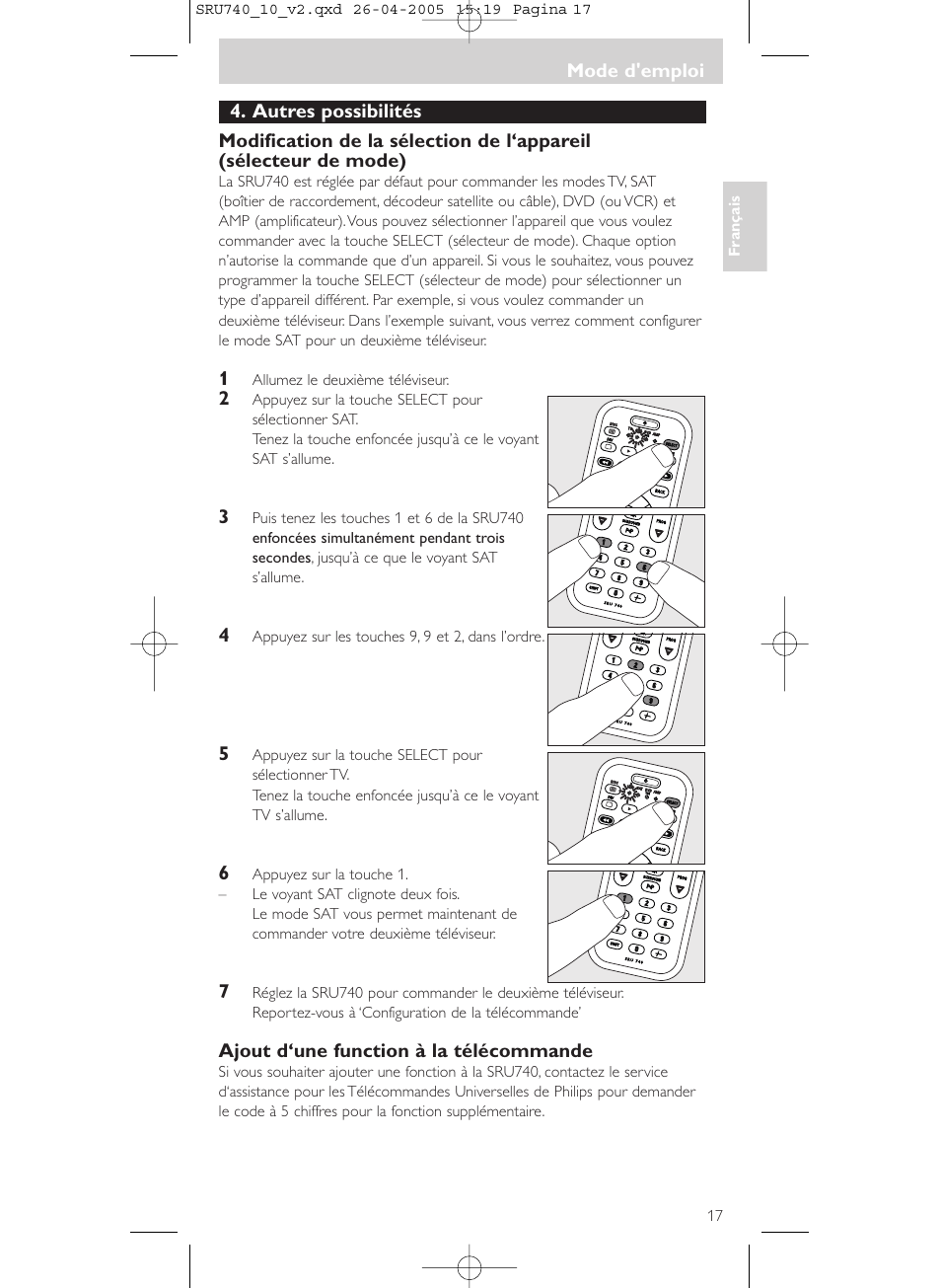 Philips Mando a distancia universal User Manual | Page 17 / 116