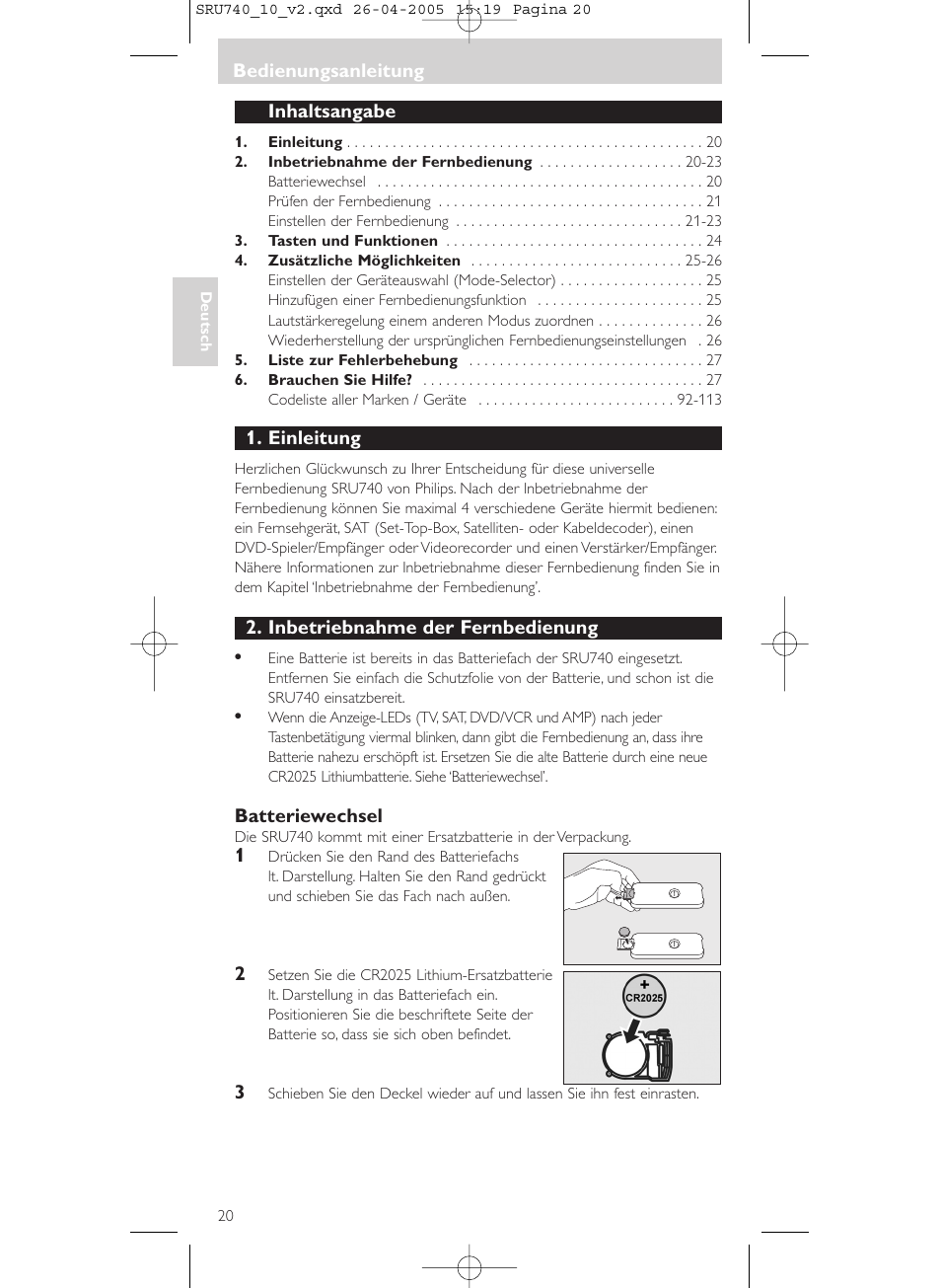 Philips Mando a distancia universal User Manual | Page 20 / 116