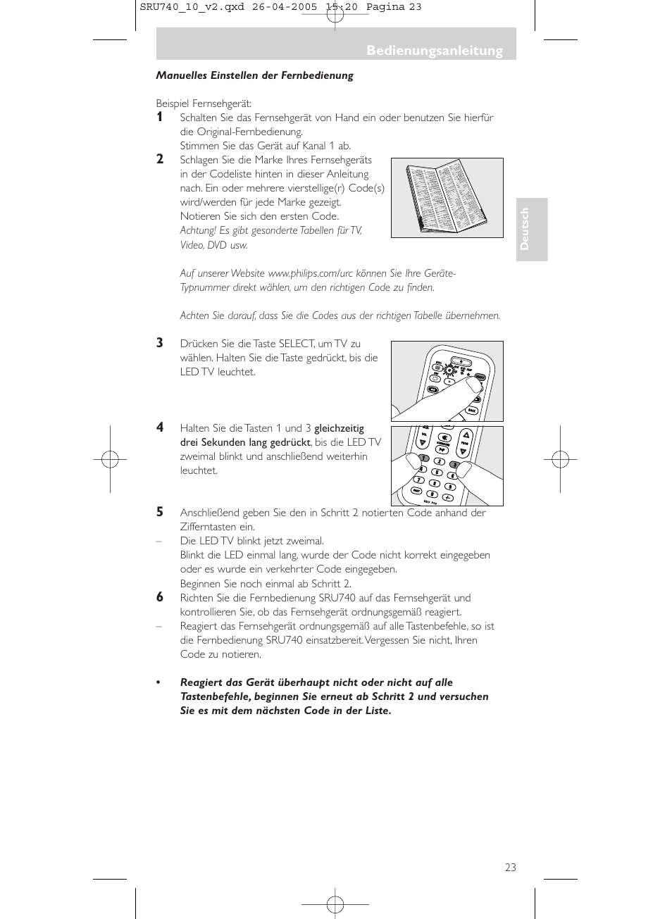 Philips Mando a distancia universal User Manual | Page 23 / 116