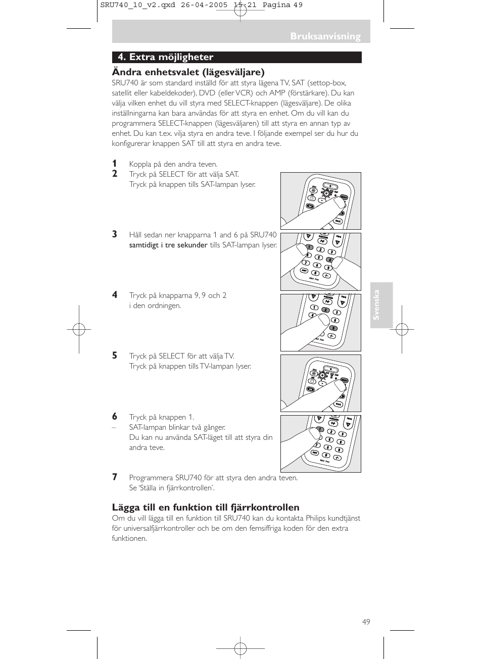 Philips Mando a distancia universal User Manual | Page 49 / 116