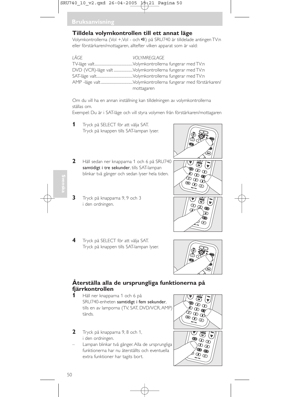 Philips Mando a distancia universal User Manual | Page 50 / 116