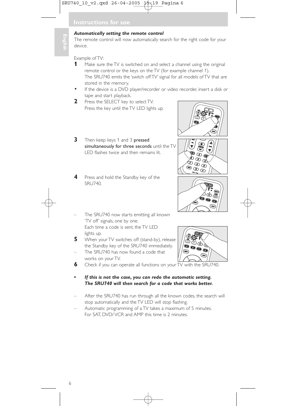 Philips Mando a distancia universal User Manual | Page 6 / 116