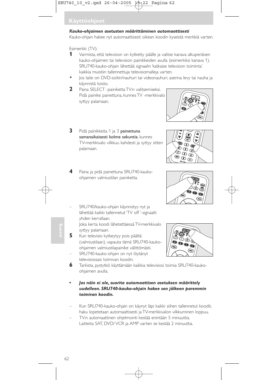 Philips Mando a distancia universal User Manual | Page 62 / 116