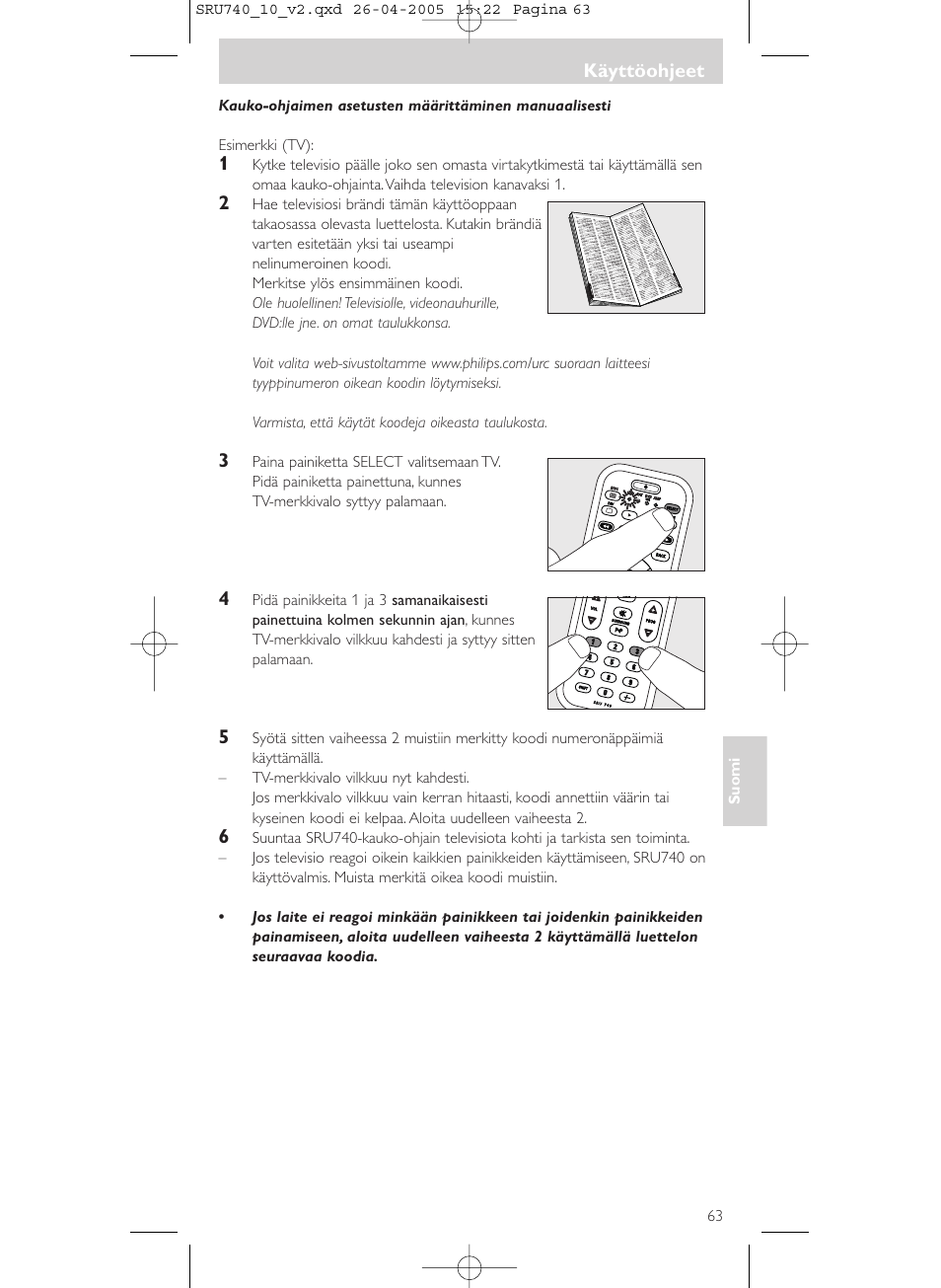 Philips Mando a distancia universal User Manual | Page 63 / 116