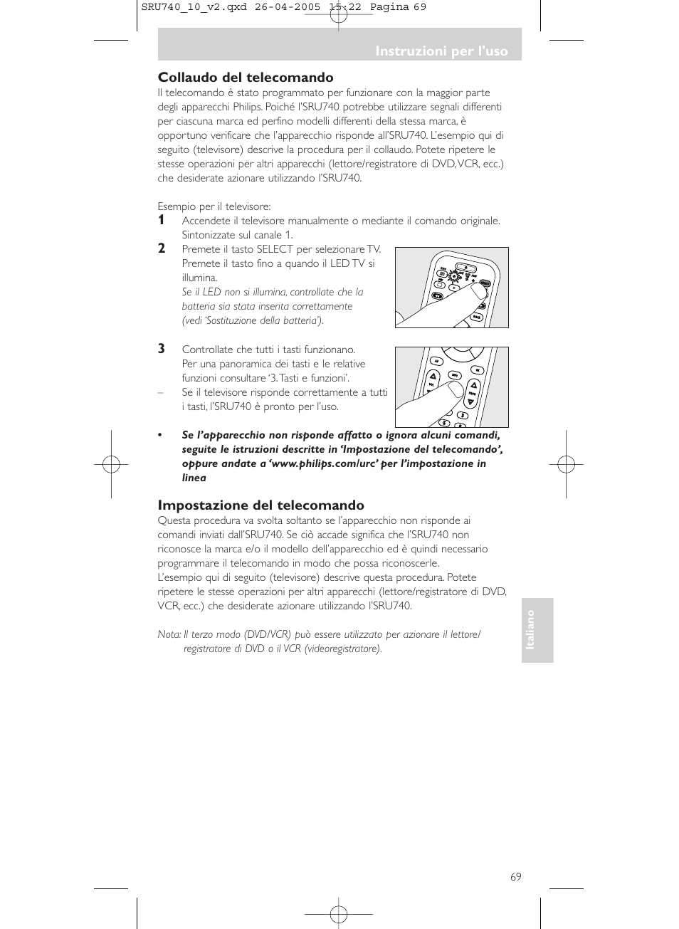 Philips Mando a distancia universal User Manual | Page 69 / 116