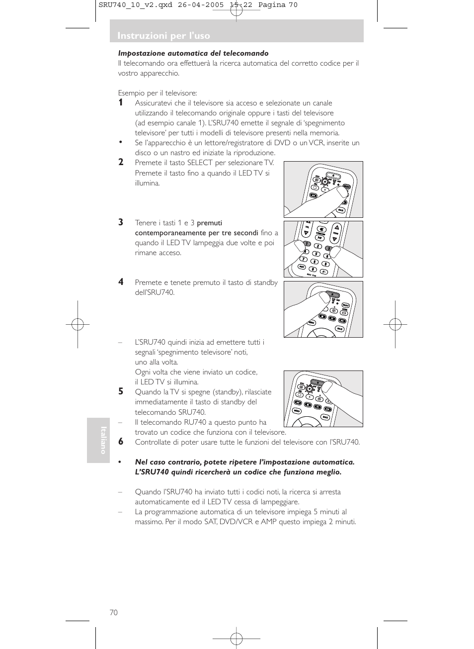 Philips Mando a distancia universal User Manual | Page 70 / 116