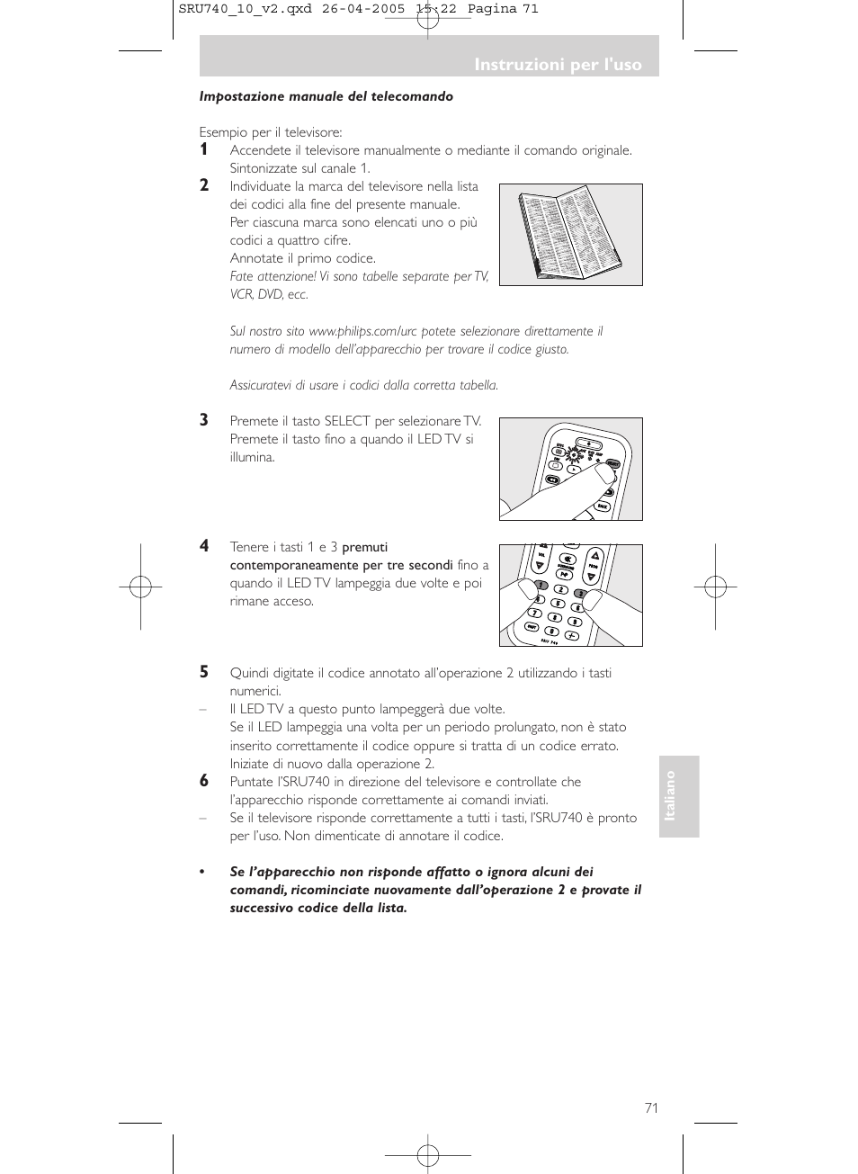 Philips Mando a distancia universal User Manual | Page 71 / 116