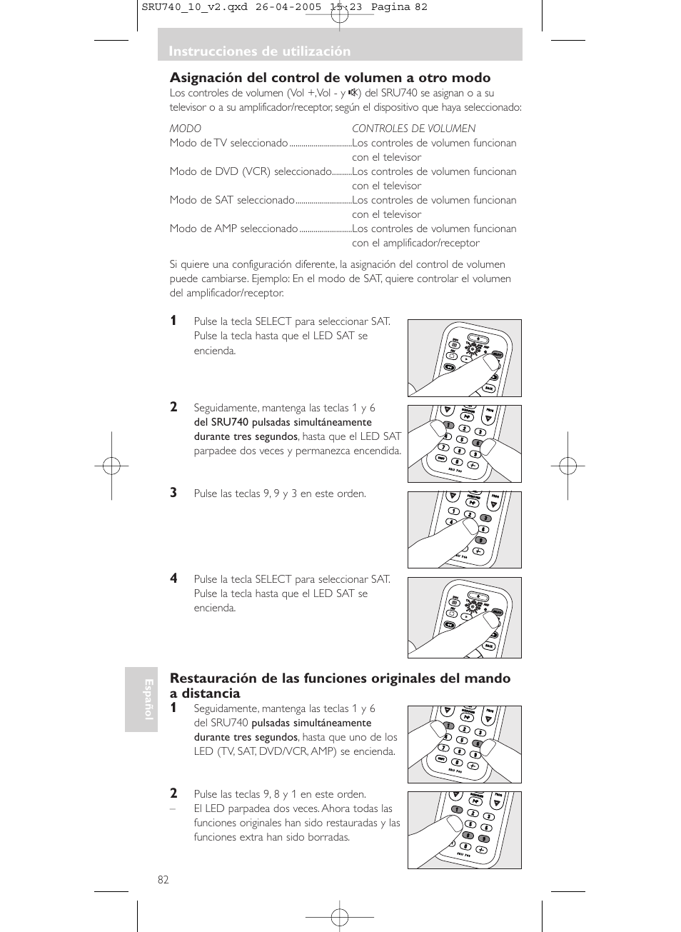 Philips Mando a distancia universal User Manual | Page 82 / 116