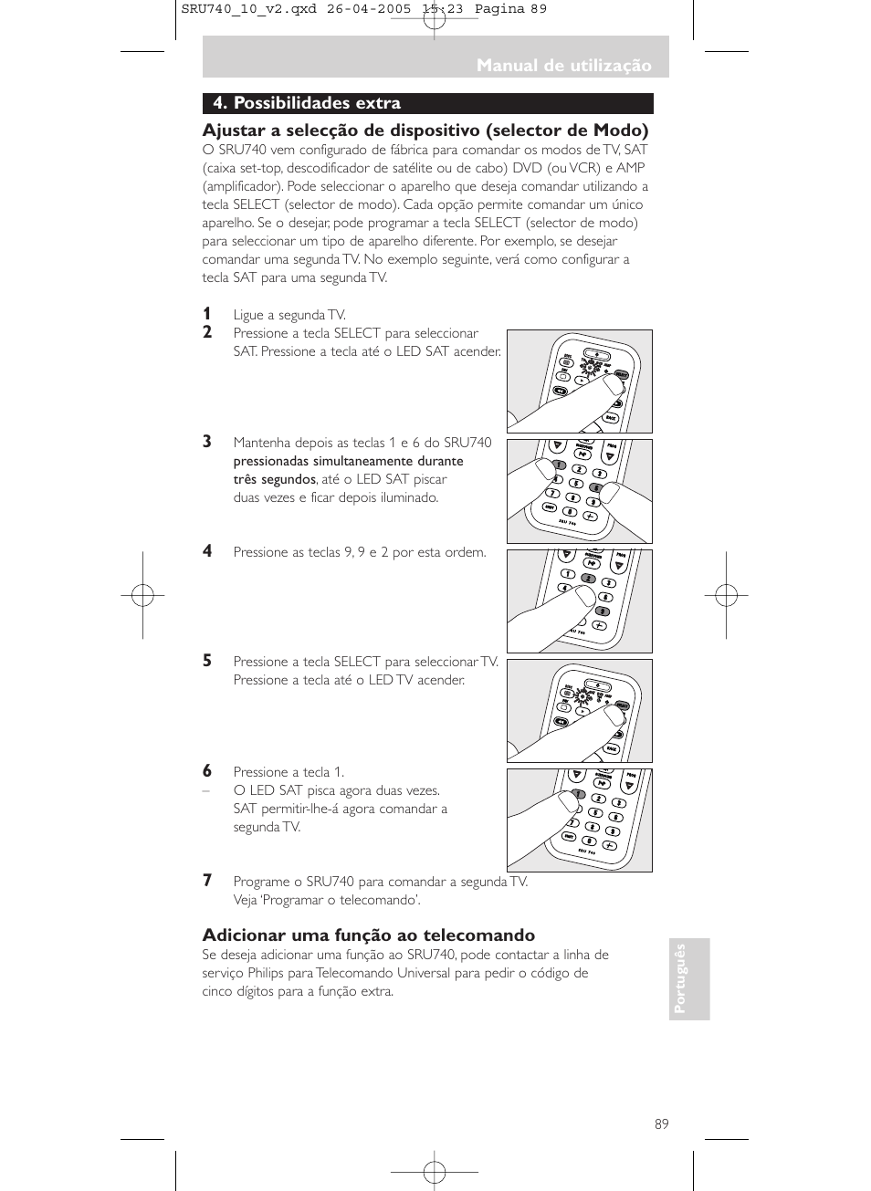 Philips Mando a distancia universal User Manual | Page 89 / 116