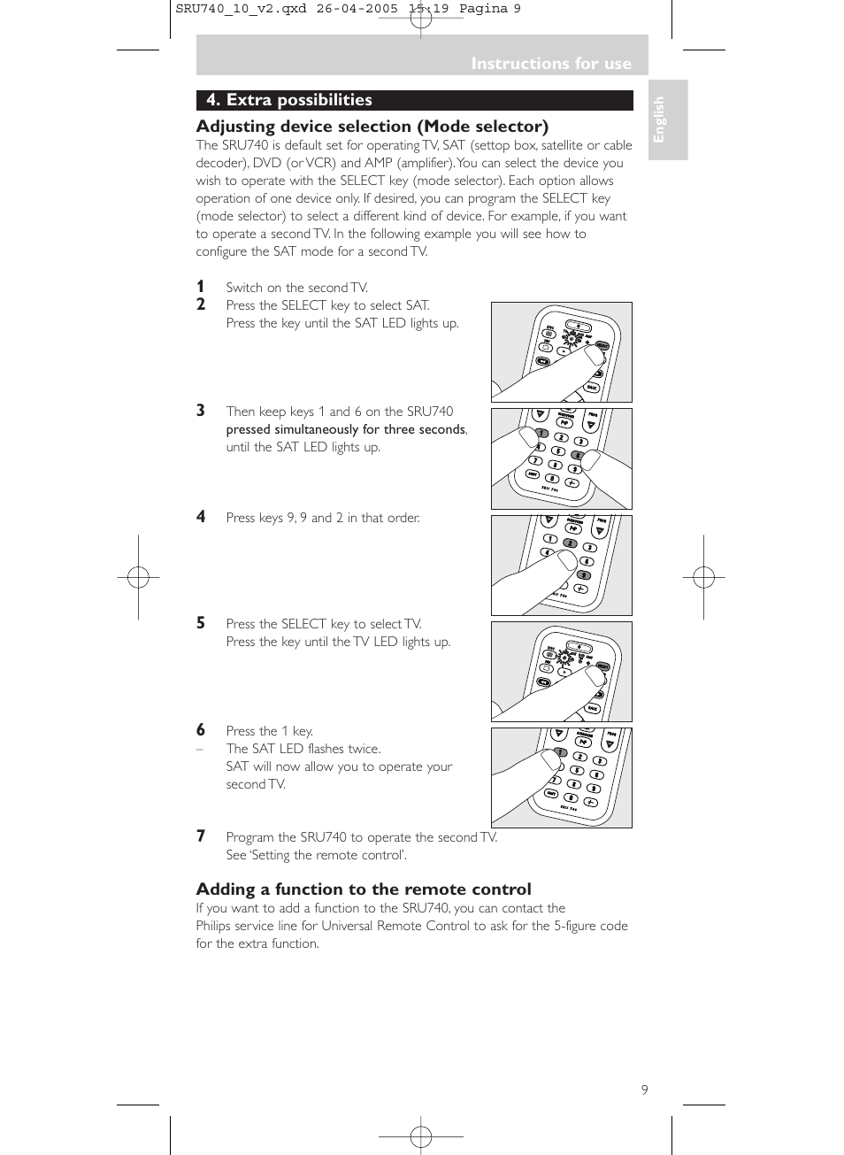 Philips Mando a distancia universal User Manual | Page 9 / 116