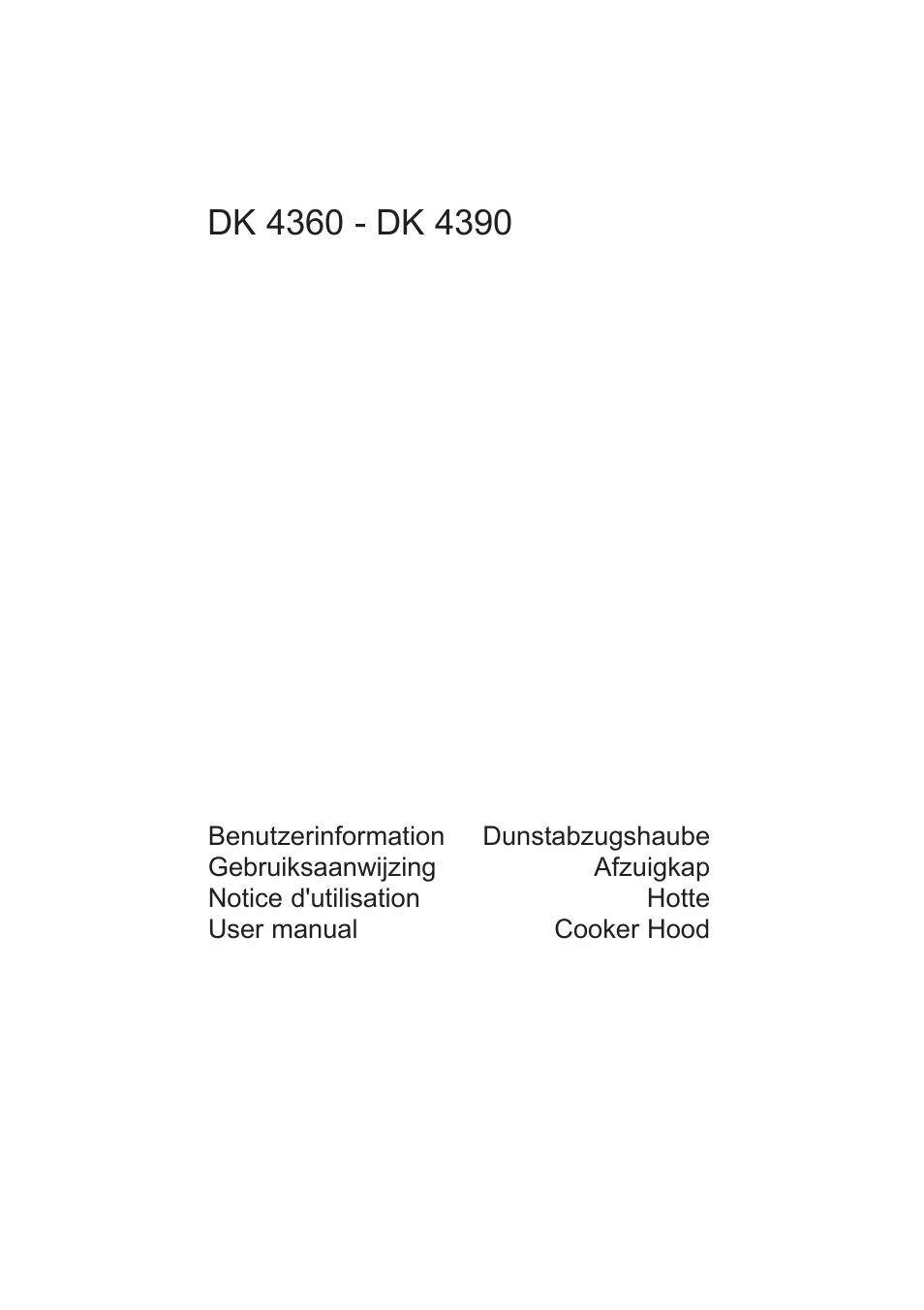 AEG DK 4360 User Manual | 68 pages