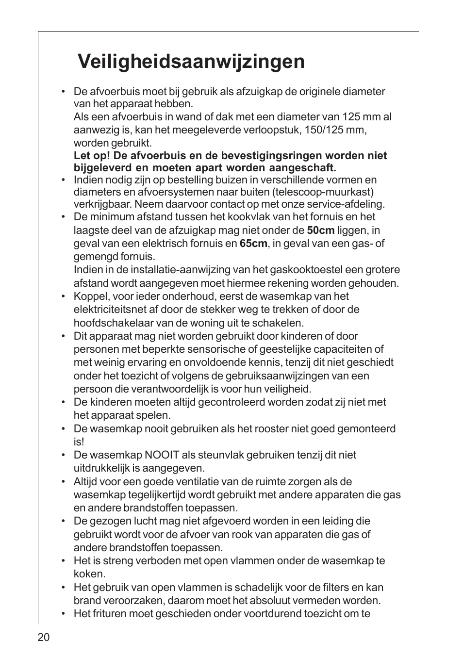 Veiligheidsaanwijzingen | AEG DK 4360 User Manual | Page 20 / 68
