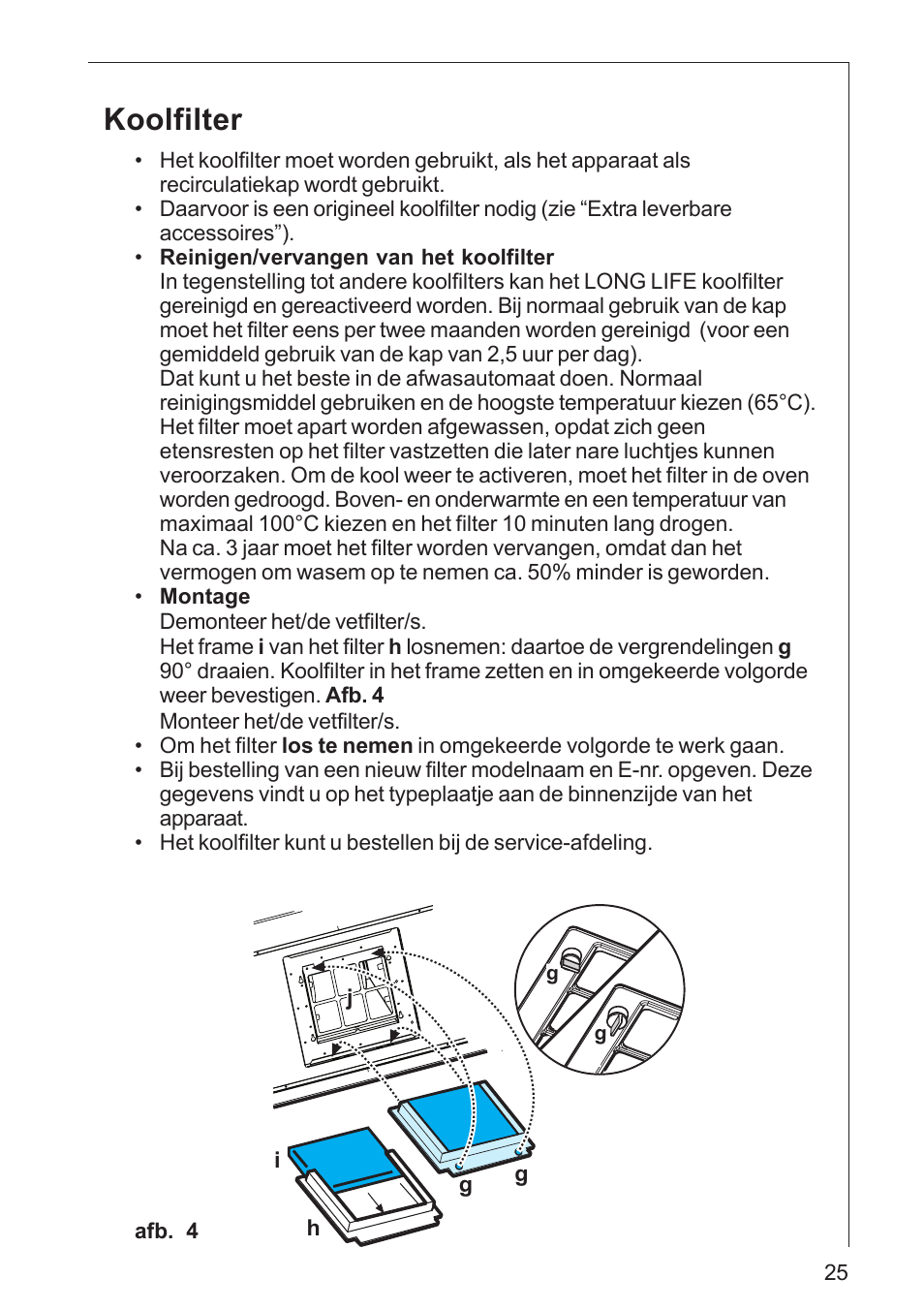 Koolfilter | AEG DK 4360 User Manual | Page 25 / 68