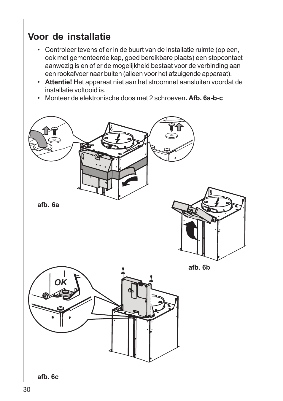Voor de installatie | AEG DK 4360 User Manual | Page 30 / 68