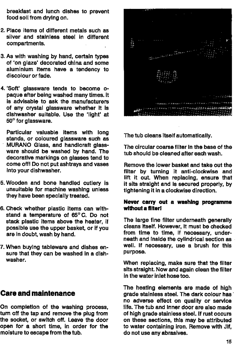 Care and maintenance | AEG FAVORIT 146 User Manual | Page 15 / 20