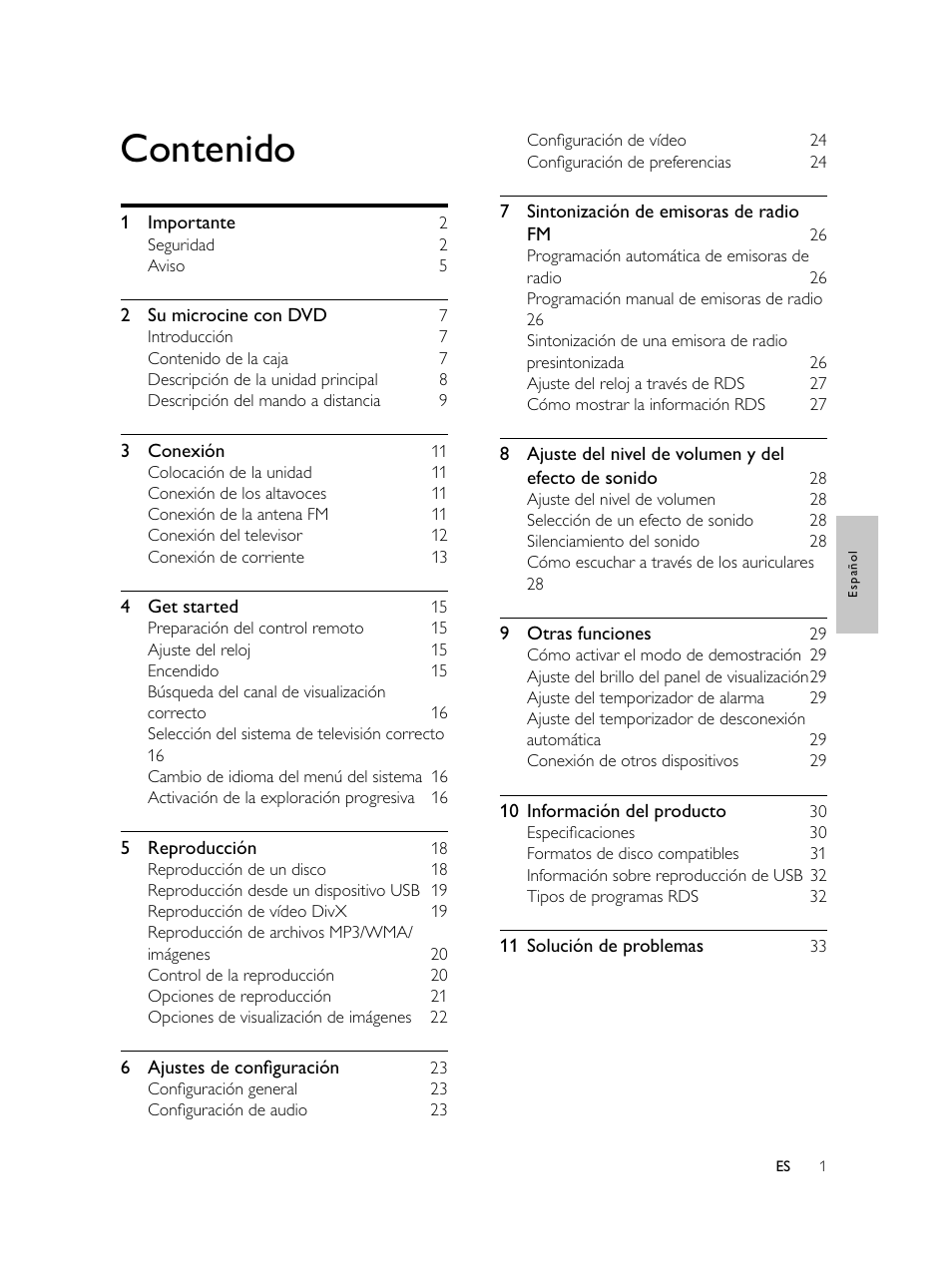 Philips Microcadena DVD por componentes User Manual | Page 100 / 269