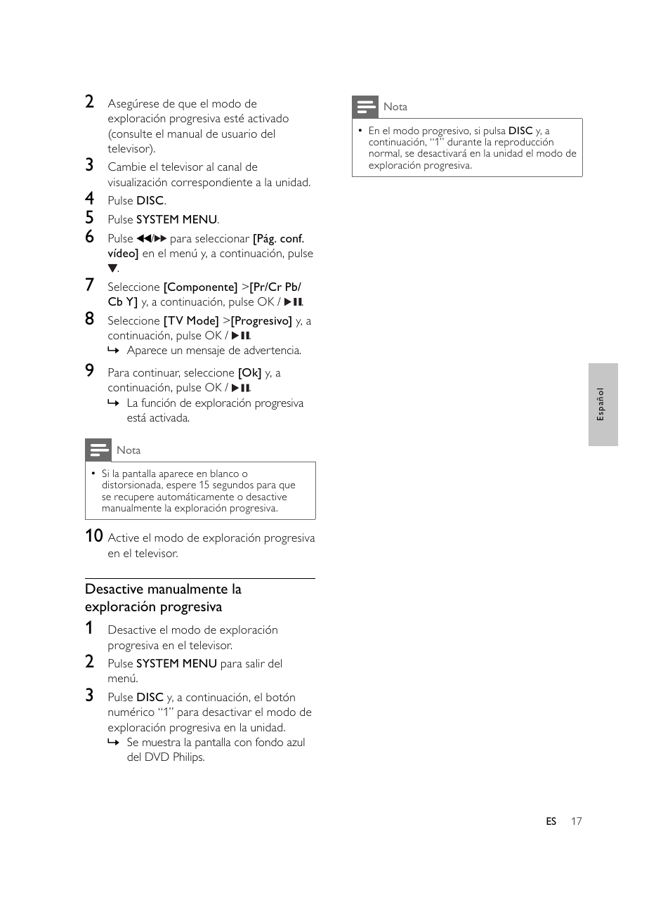 Philips Microcadena DVD por componentes User Manual | Page 116 / 269