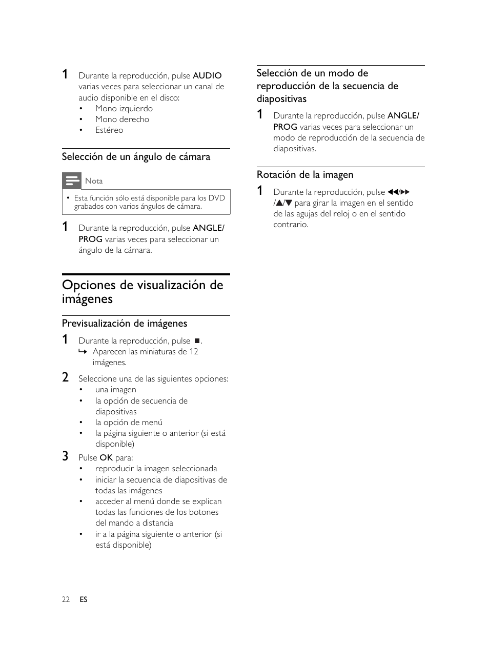 Opciones de visualización de imágenes | Philips Microcadena DVD por componentes User Manual | Page 121 / 269