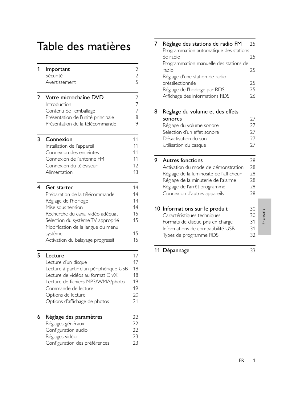 Philips Microcadena DVD por componentes User Manual | Page 134 / 269