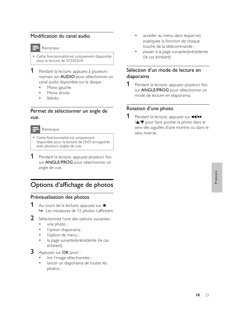 Options d’afﬁ chage de photos | Philips Microcadena DVD por componentes User Manual | Page 154 / 269