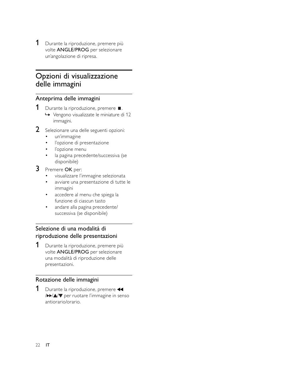 Opzioni di visualizzazione delle immagini | Philips Microcadena DVD por componentes User Manual | Page 189 / 269