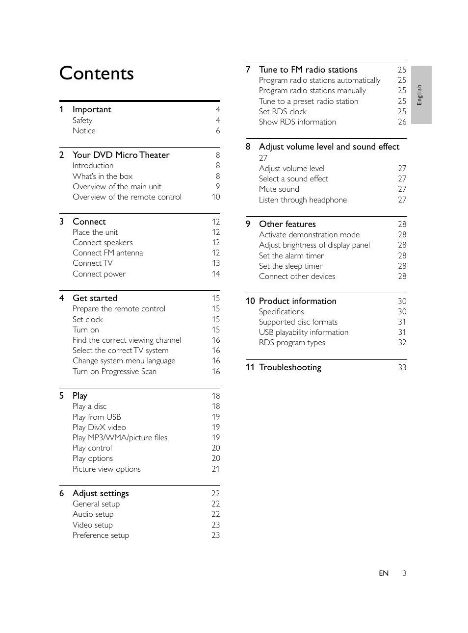 Philips Microcadena DVD por componentes User Manual | Page 2 / 269