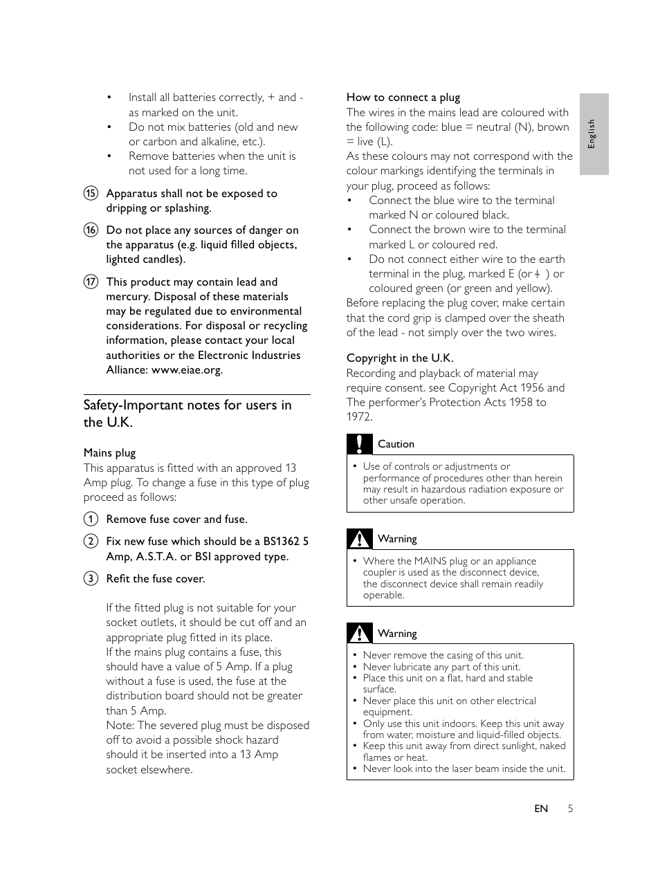 Philips Microcadena DVD por componentes User Manual | Page 4 / 269