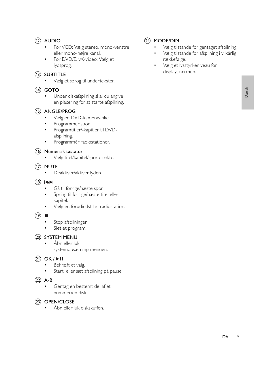 Philips Microcadena DVD por componentes User Manual | Page 42 / 269