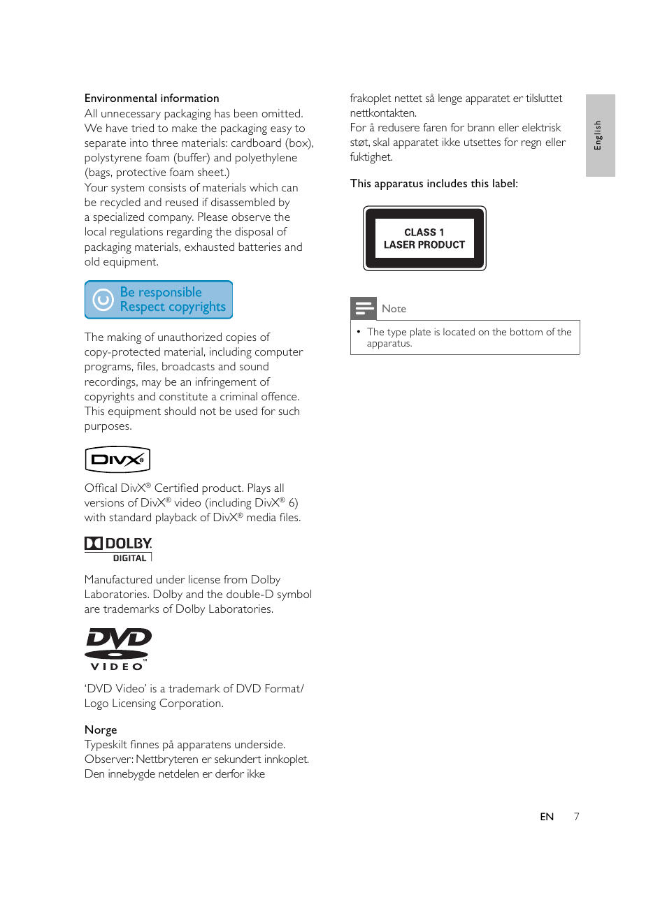 Philips Microcadena DVD por componentes User Manual | Page 6 / 269