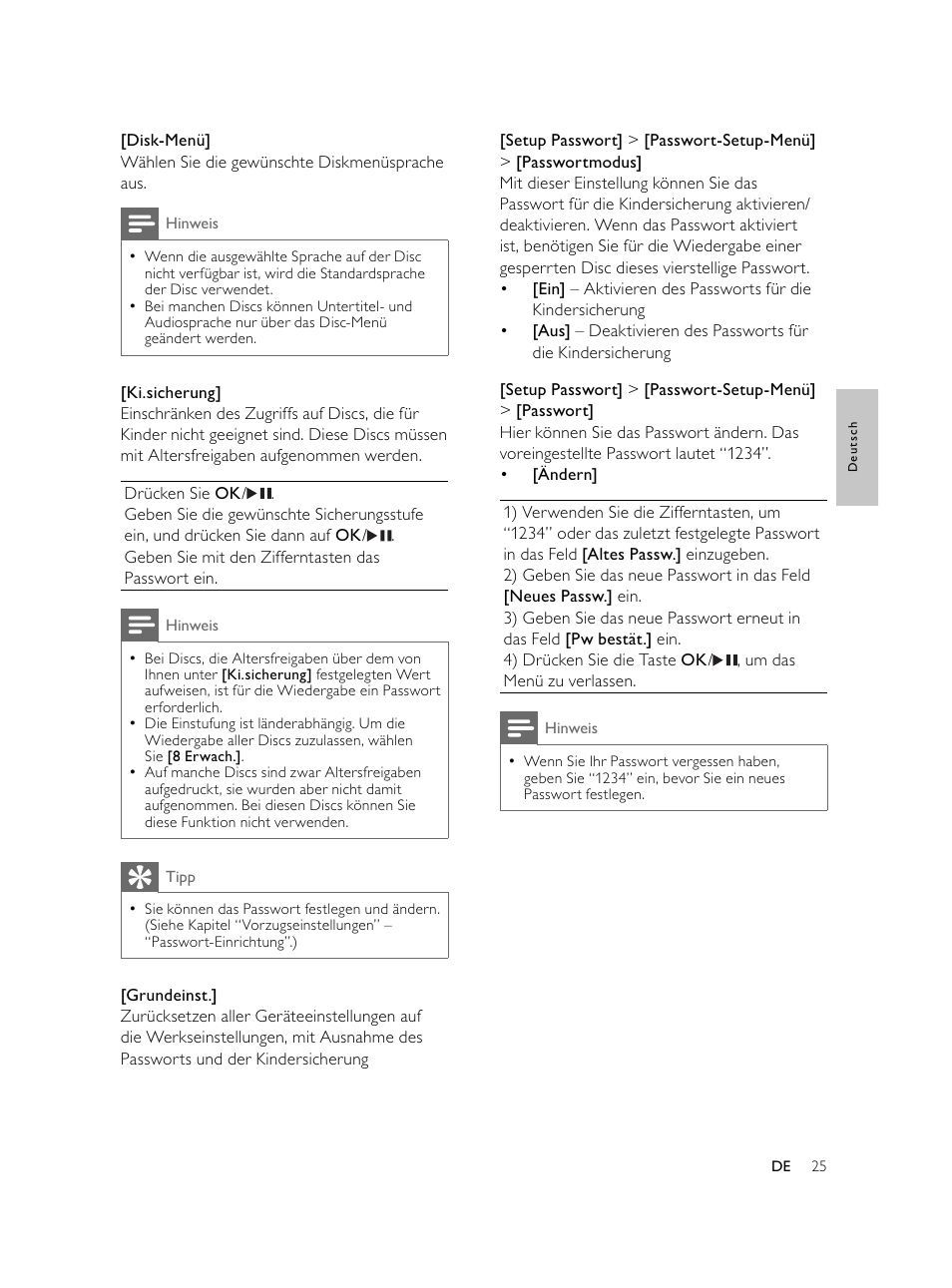 Philips Microcadena DVD por componentes User Manual | Page 90 / 269