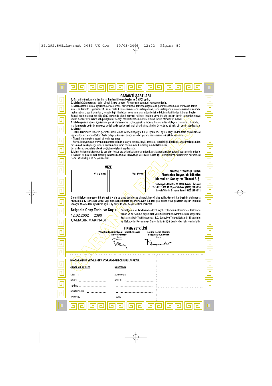 AEG LAVAMAT 3085 User Manual | Page 43 / 43