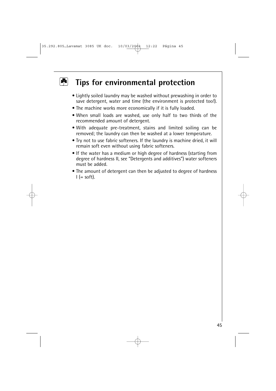 Tips for environmental protection | AEG LAVAMAT 3085 User Manual | Page 8 / 43