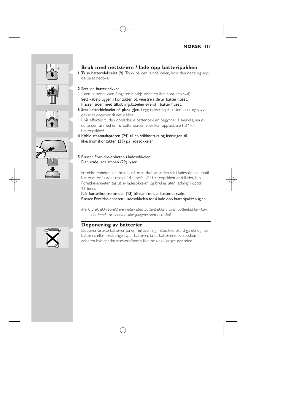Philips Vigilabebés DECT User Manual | Page 117 / 137