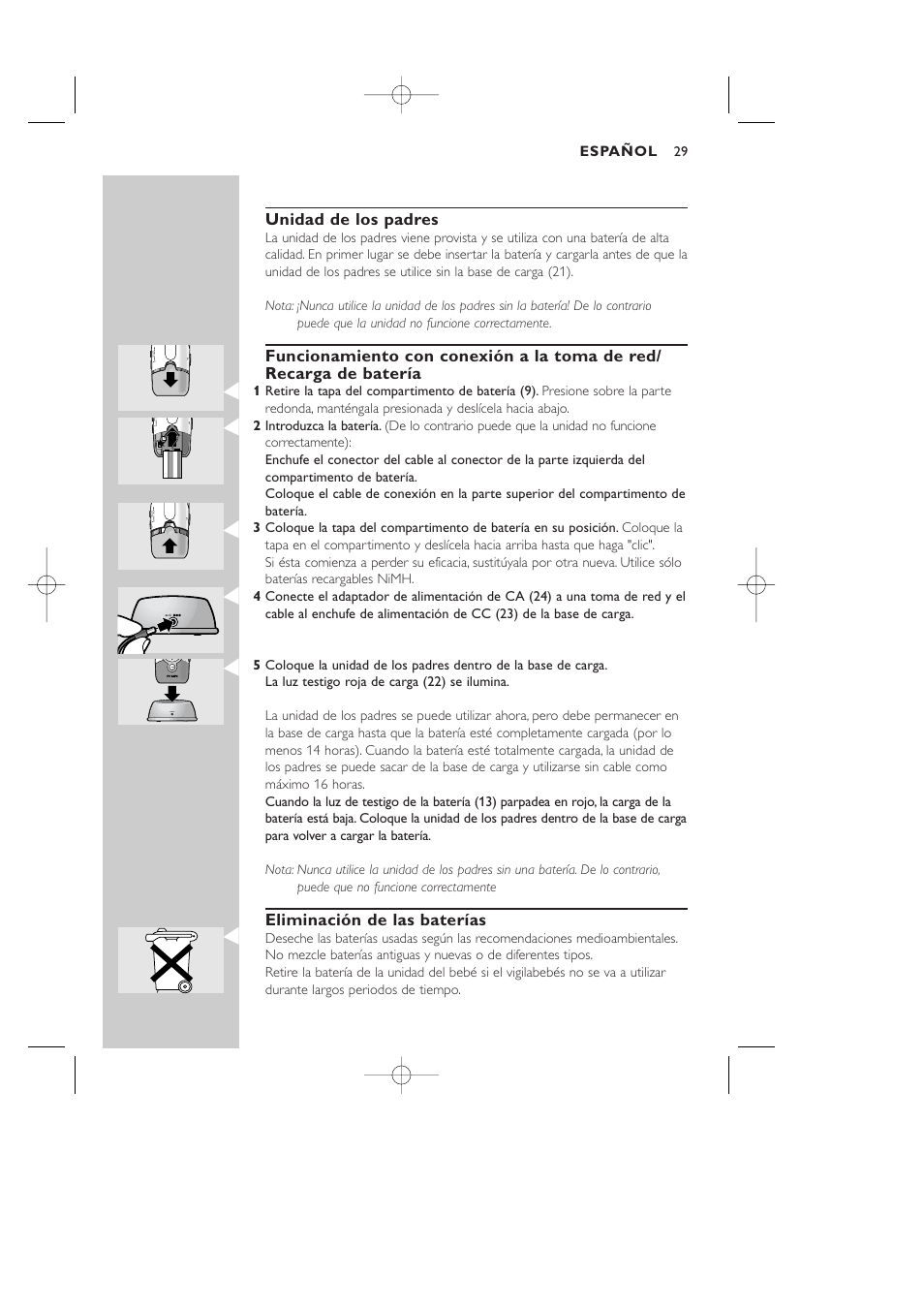 Philips Vigilabebés DECT User Manual | Page 29 / 137