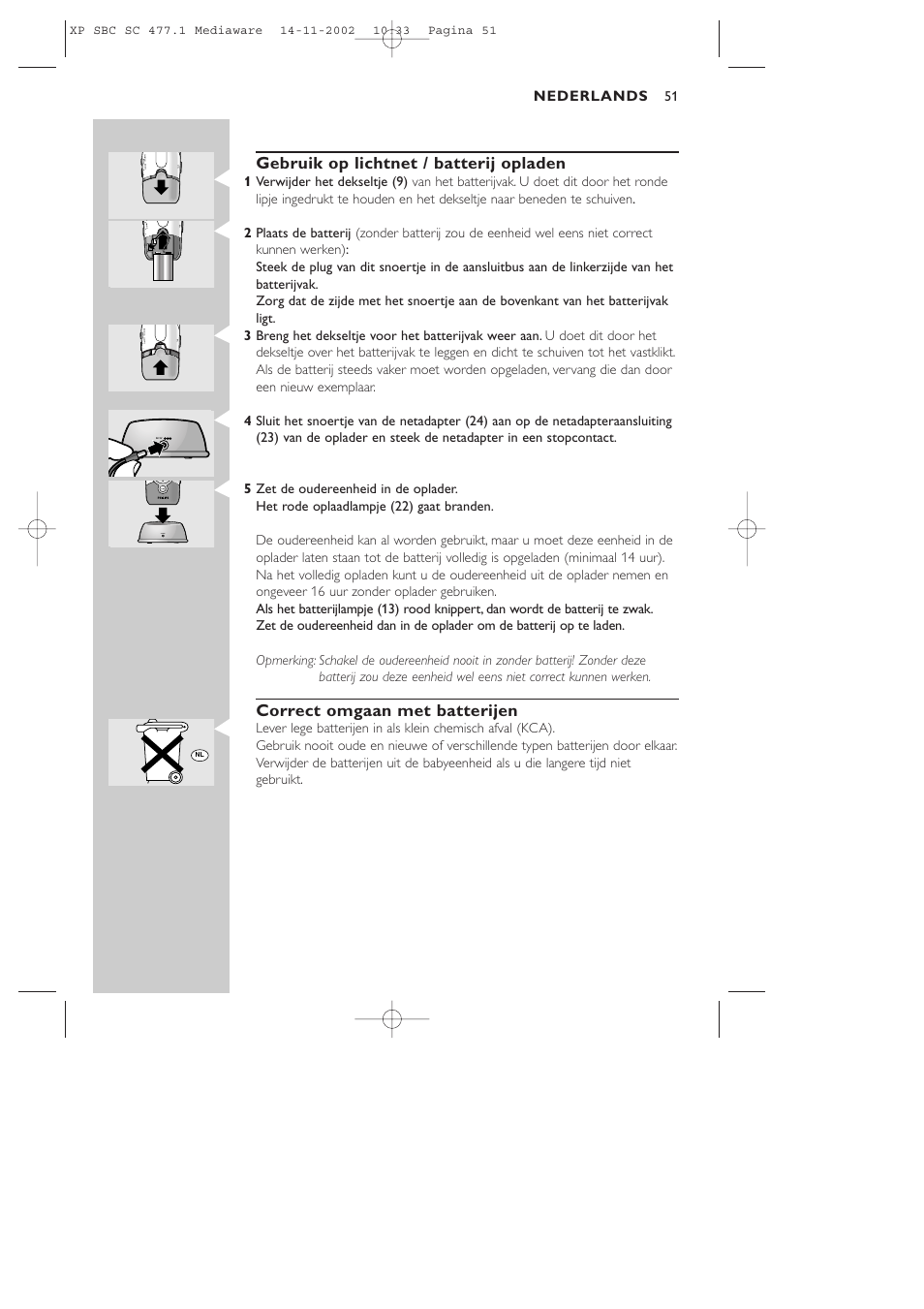 Philips Vigilabebés DECT User Manual | Page 51 / 137