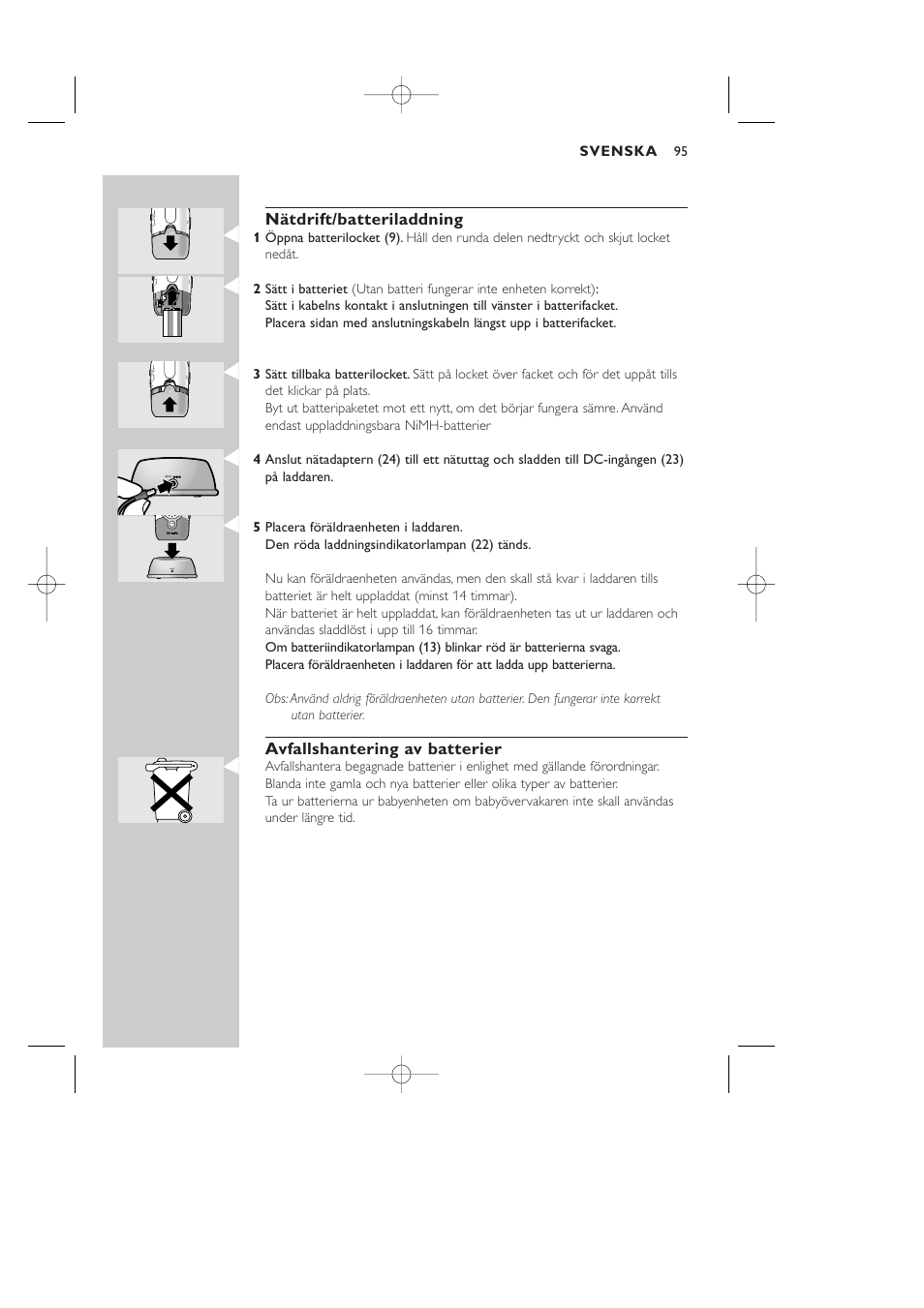Philips Vigilabebés DECT User Manual | Page 95 / 137