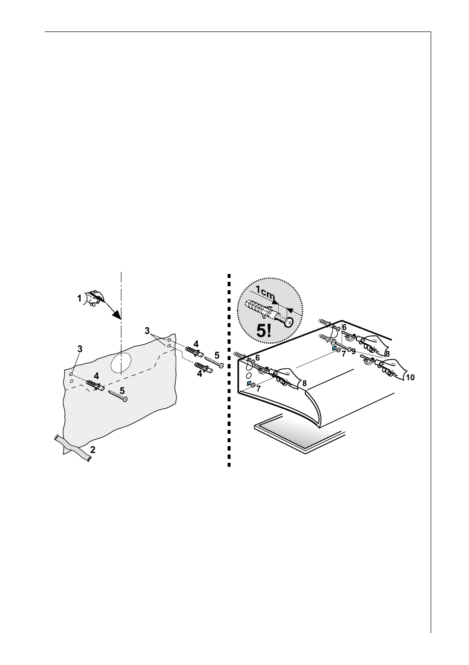 Wall mounting - fig. 7 | AEG 1400 D User Manual | Page 12 / 15