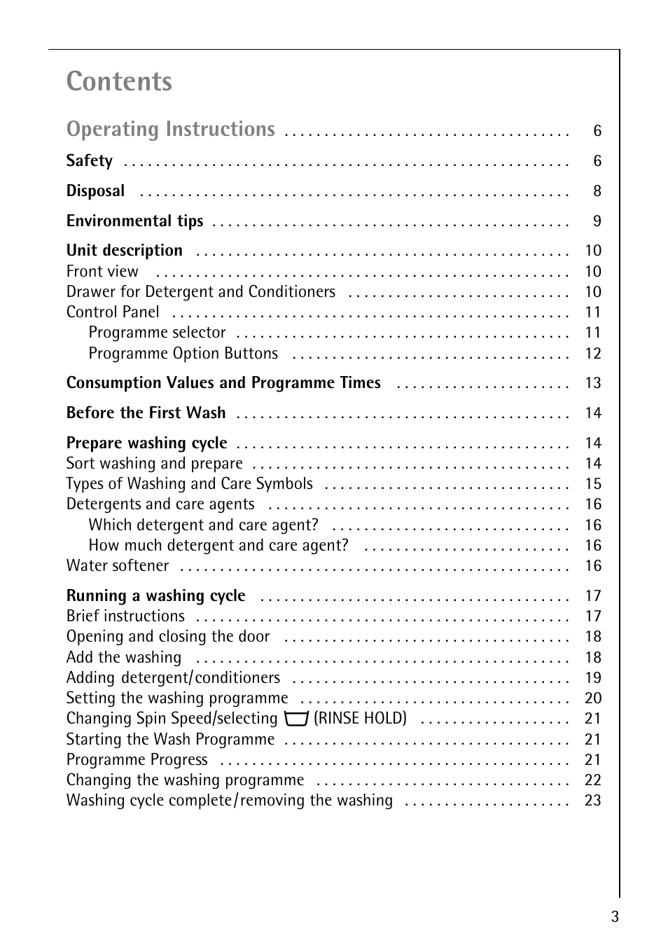 AEG LAVAMAT 50265 User Manual | Page 3 / 52