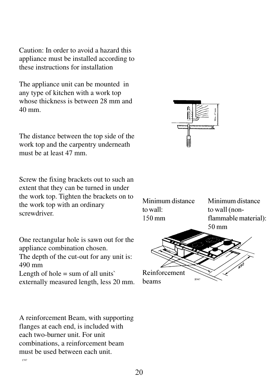Mounting | AEG 6510K7-M User Manual | Page 20 / 32