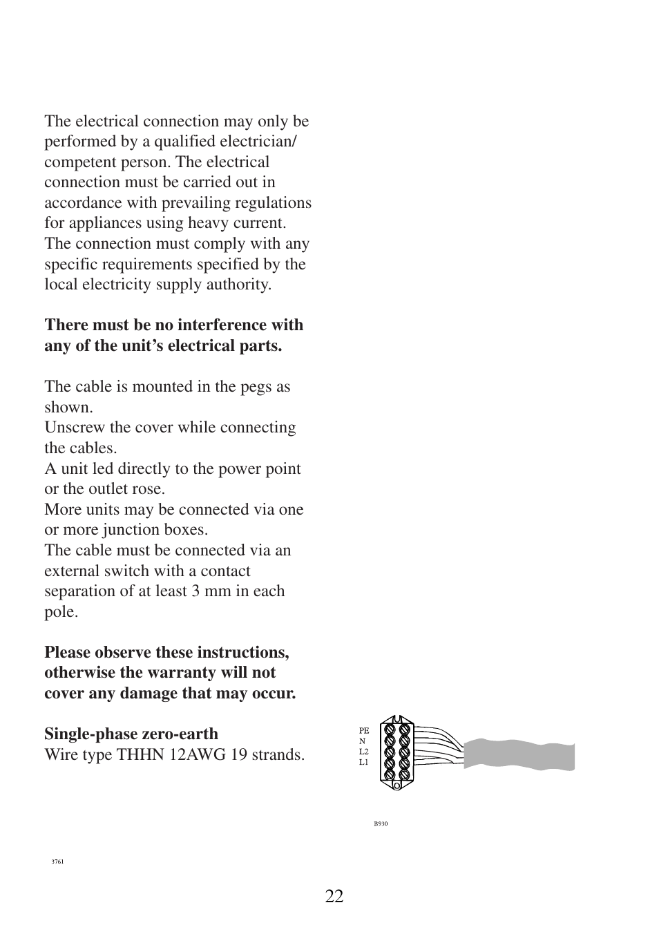 Electrical installation | AEG 6510K7-M User Manual | Page 22 / 32