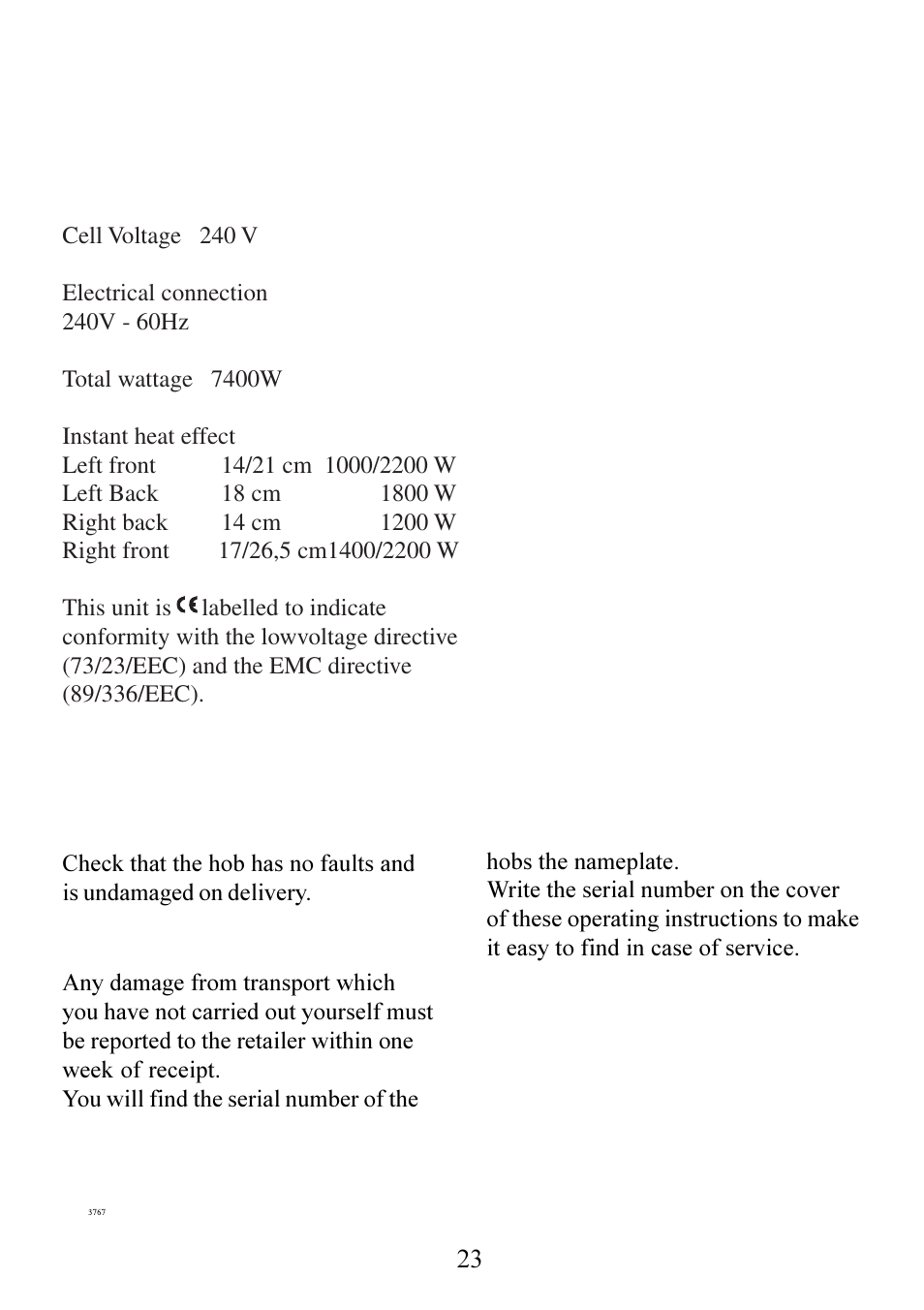 Unpacking, Technical data | AEG 6510K7-M User Manual | Page 23 / 32