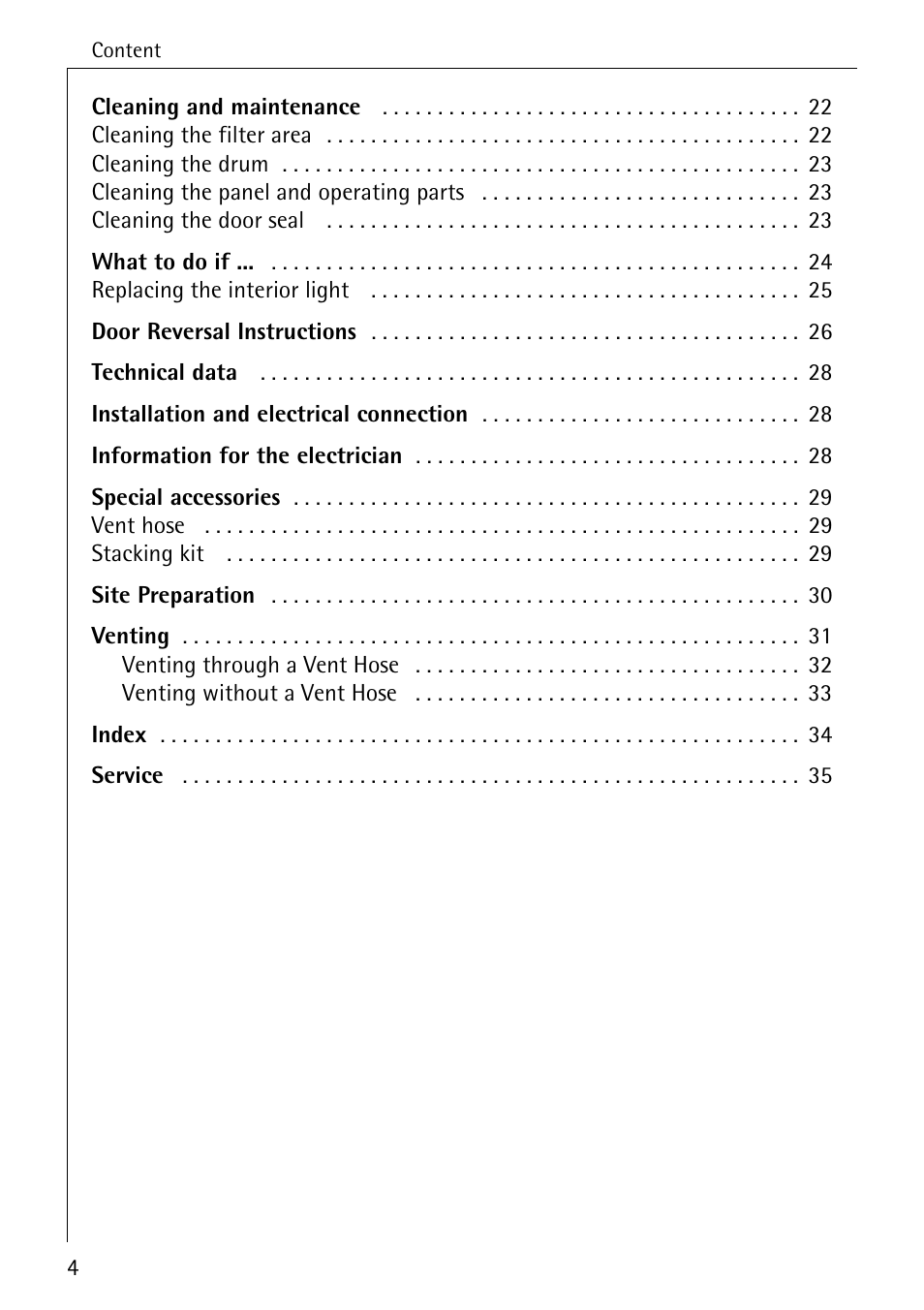 AEG LAVATHERM 37320 User Manual | Page 4 / 36