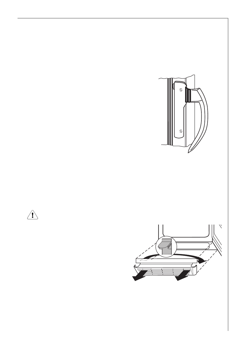 Opening the door, Reversing the door | AEG KO_ARCTIS SUPER 2150-6GS User Manual | Page 13 / 32