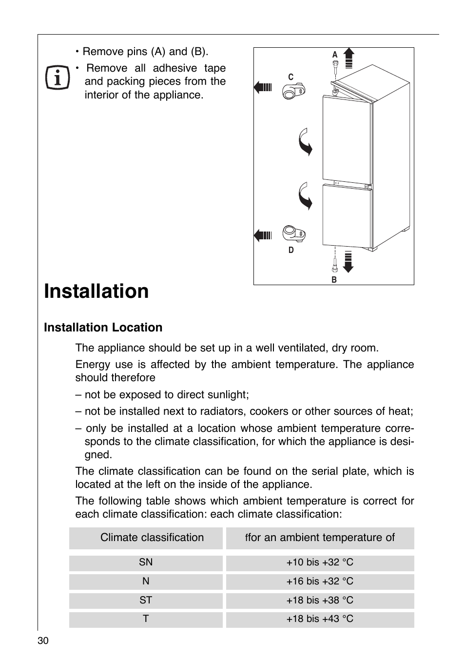Installation | AEG KO SANTO 290-6I User Manual | Page 7 / 25