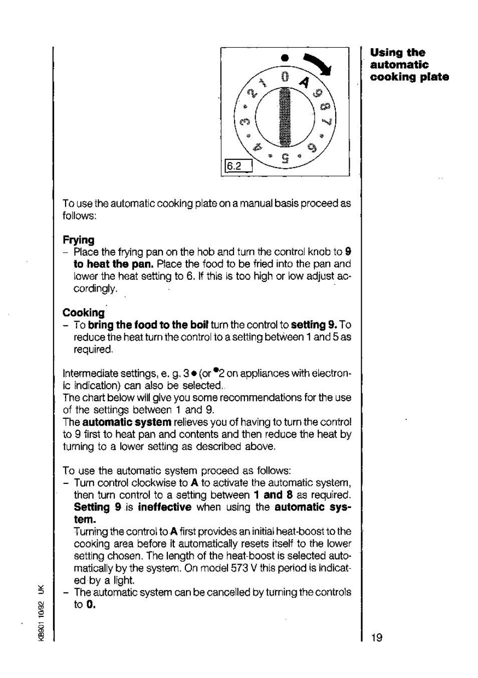 Frying, Cooking | AEG 5210 V User Manual | Page 19 / 46