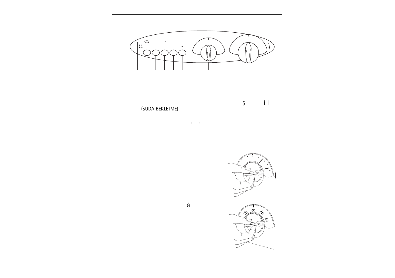 Control panel, Programme selector dial, Temperature selector dial | AEG LAVAMAT 97-115 User Manual | Page 11 / 39